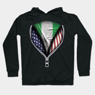 Nigerian Flag  Nigeria Flag American Flag Zip Down - Gift for Nigerian From Nigeria Hoodie